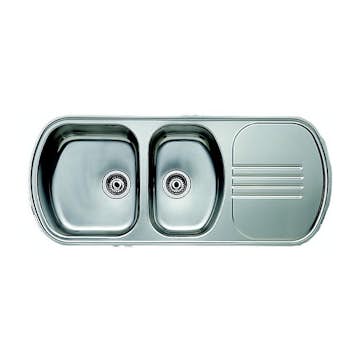 Infälld Diskbänk Contura Steel Concert C24P-1135 K Rostfri Vändbar Dubbel Diskho