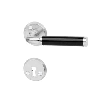 Innerdörrhandtag Habo A383 Svart/Borstad Krom