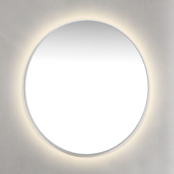Spegel Macro Design Crown Ambilight Rund Med Ram