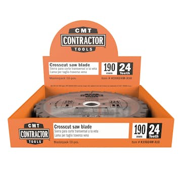 Sågklinga CMT Orange Tools Contractor 190x2,2x30 Z24 W 10 st