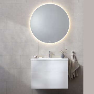 Möbelpaket Miller Badrum New York med Edge Tvättställ och Ambient Spegel