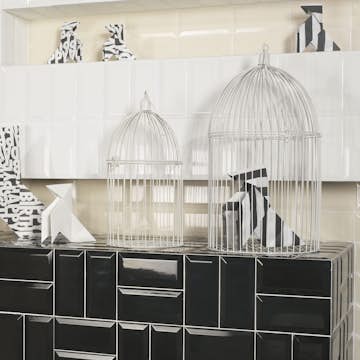 Kakel Tenfors Metro Svart Blank 7,5x15 cm