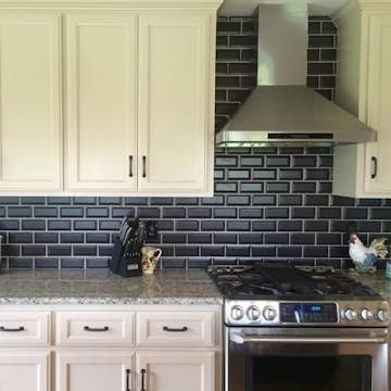 Kakel Tenfors Metro Svart Matt 7,5x15 cm