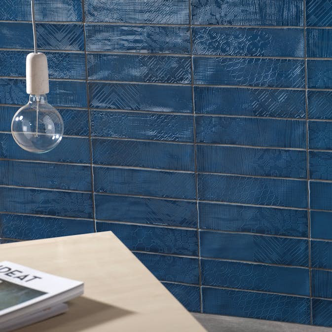 Kakel Tenfors Peronda Argila Pasadena Blå 7,5x30 cm