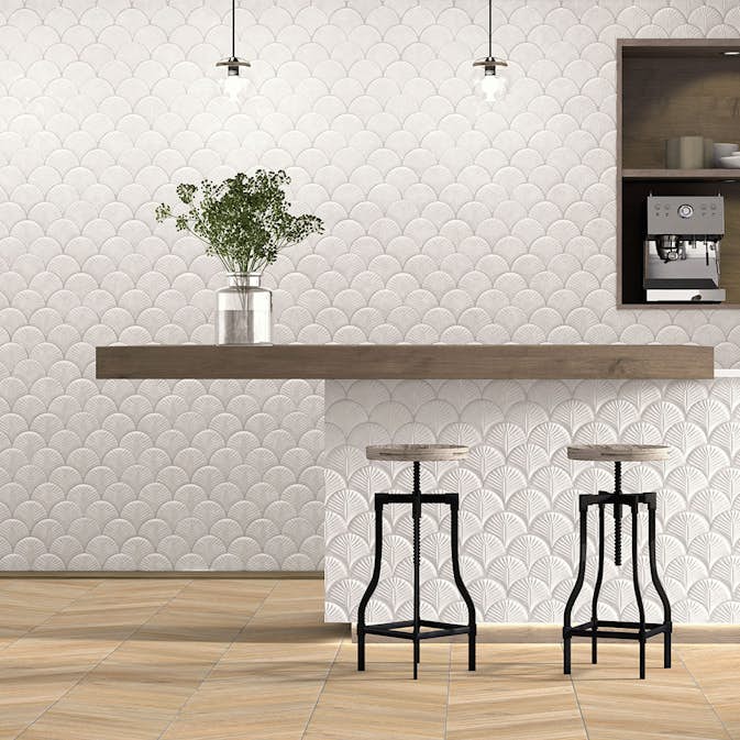 Klinker Hill Ceramic Scale Vit Matt 31x31 cm