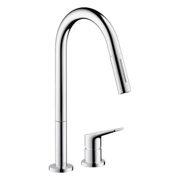 Köksblandare Axor Citterio M 2-håls med Utdragbar Pip