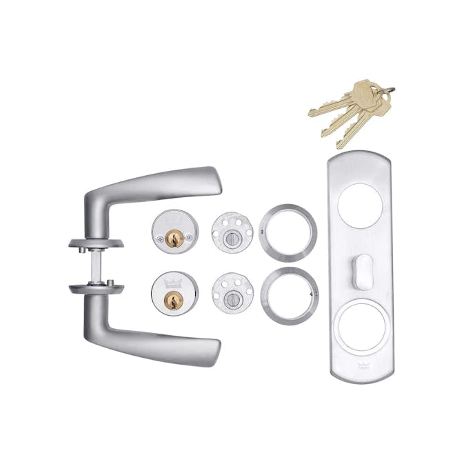 Ytterdörrsats Hvid Interior med Låshus