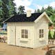Lekstuga Palmako Grete 3,7 m² Trästuga med Sadeltak