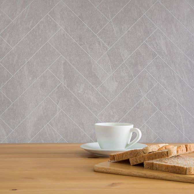 Väggskiva BerryAlloc Kitchen Wall Ljus Skiff Fiskben