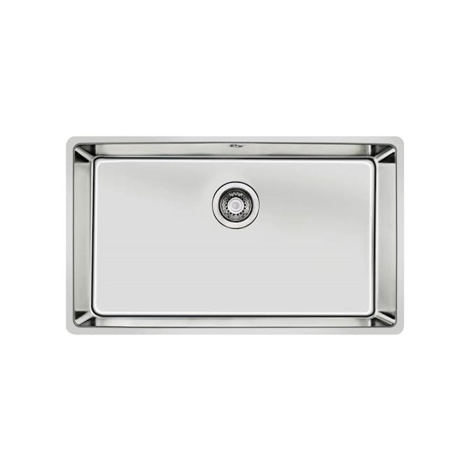 Diskho Intra Linea 7140 Rostfri Enkel med Korgventil, Bräddavlopp & Vattenlås