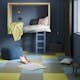 Linoleumgolv Forbo Marmoleum Click Vintage Blue 30x30 cm