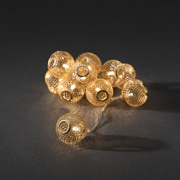 Ljusslinga Gnosjö Konstsmide Metallbollar Batteridriven