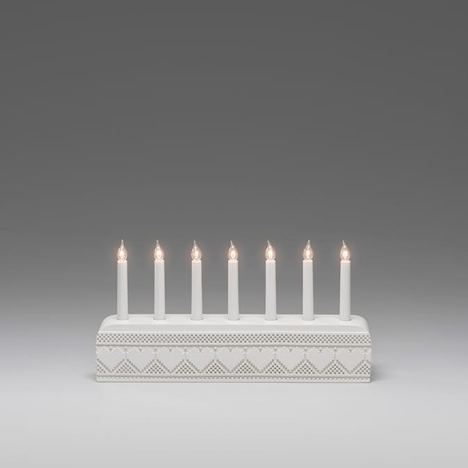 Adventsljusstake Gnosjö Konstsmide 7L Hjärtan Twisted Tip