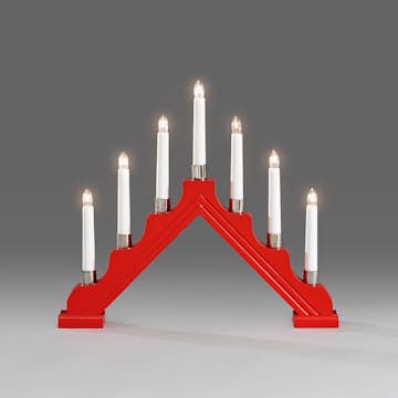 Adventsljusstake Gnosjö Konstsmide 7L med Dekorationshylsor