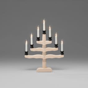 Adventsljusstake Gnosjö Konstsmide 7L Svart Dekor Twisted Tip