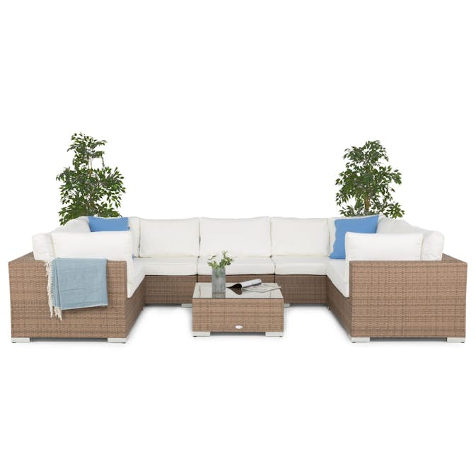Loungegrupp Comfort Garden Bahamas 10-sits med Divan/Utebord Utomhus
