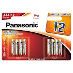 Batteri Panasonic LR03 (AAA) batterier 12-pack