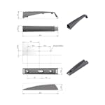 Luckdämpare Beslag Design K-push Komplett med Magnet