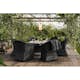 Matgrupp Utomhus Comfort Garden Marcus 140 Rund med 6 Light Utefåtöljer inkl. Dyna