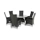 Matgrupp Comfort Garden Thor Bord Gråsvart med 6 Jenny Fåtöljer