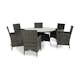 Matgrupp Comfort Garden Round Utemöbel med 6 Sittplatser Runt Bord