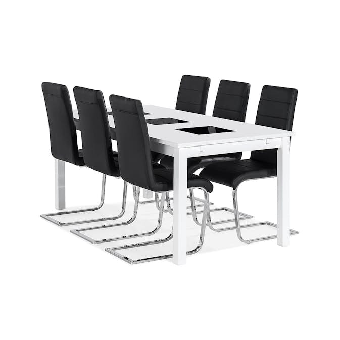 Matgrupp In Living Jasmin med 6 Cibus Stol In Livingar