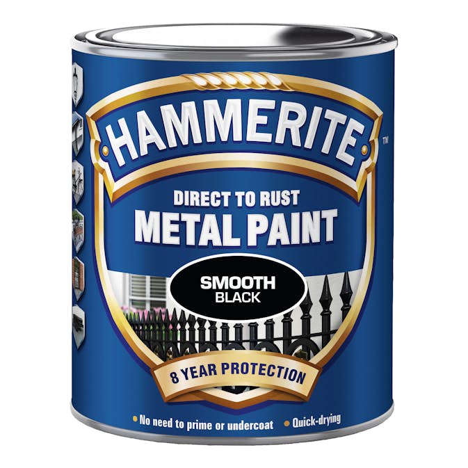 Rostskyddsfärg Hammerite Slätlack Svart 750ml
