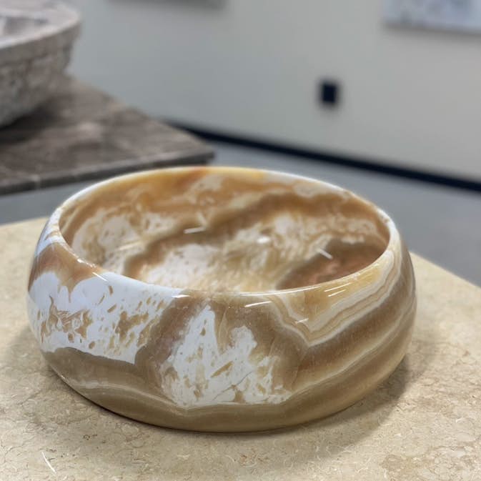 Tvättställ Sten Carrara Milk Vulcan Onyx