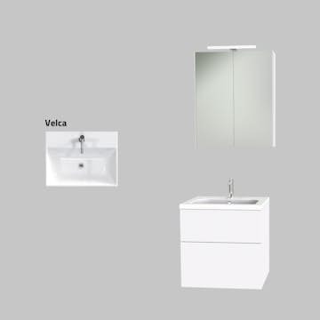 Möbelpaket Miller Badrum New York 600 med Tvättställ och Spegelskåp