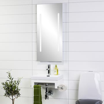 Möbelpaket Noro Touch med Sky Spegel Matt Vit