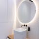 Spegel Vidi Moon Rund med LED-belysning