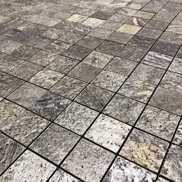 Mosaik Stencentralen Skiffer Argento Shine Mörkgrå 5x5 cm