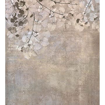 Fototapet Dimex Beige Leaves Abstract