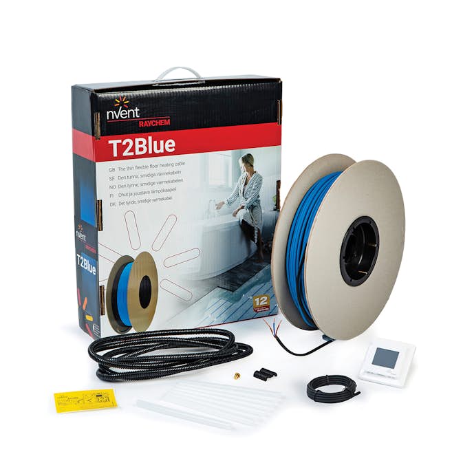 Golvvärmekabel Raychem T2Blå-20 med SENZ WIFI-termostat