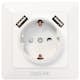 Vägguttag LogiLink 230V Med 2xUSB 2,1A