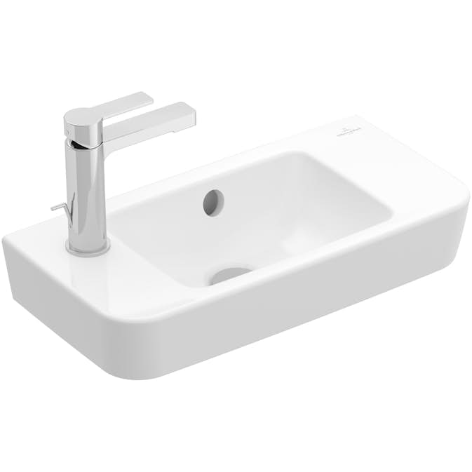 Tvättställ Villeroy & Boch O.novo Kompakt Rektangulärt för Sidomonterad Blandare