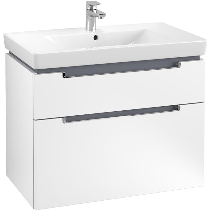 Tvättställsskåp Villeroy & Boch Subway 2.0 med 2 Lådor för Skåpstvättställ