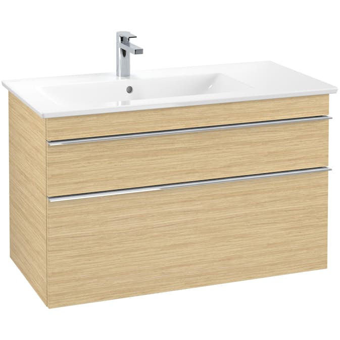Tvättställsskåp Villeroy & Boch Venticello 95 cm med 2 Lådor för Ocentrerat Skåpstvättställ