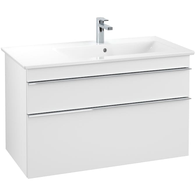 Tvättställsskåp Villeroy & Boch Venticello 95 cm med 2 Lådor för Ocentrerat Skåpstvättställ