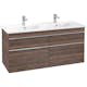 Tvättställsskåp Villeroy & Boch Venticello 125 cm med  4 Lådor för Dubbla Tvättställ