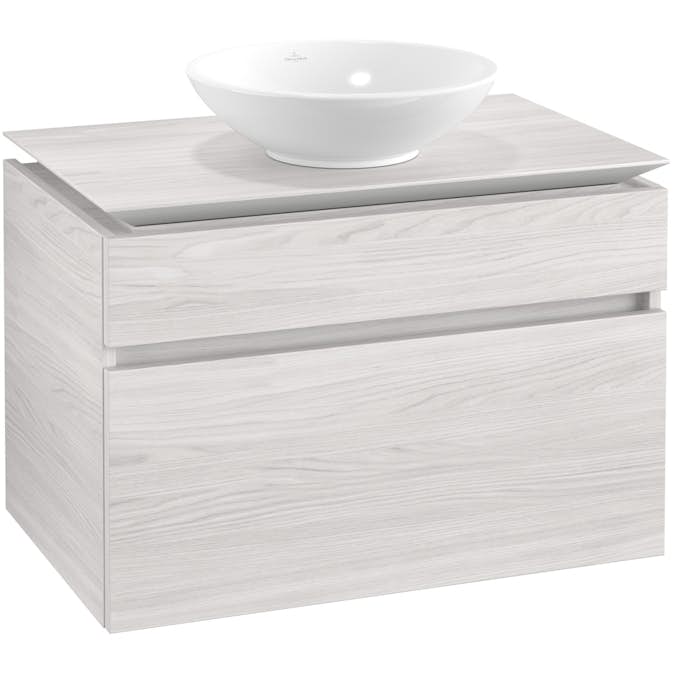 Tvättställsskåp Villeroy & Boch Legato 800 med 2 Lådor för Ytmonterat Tvättställ