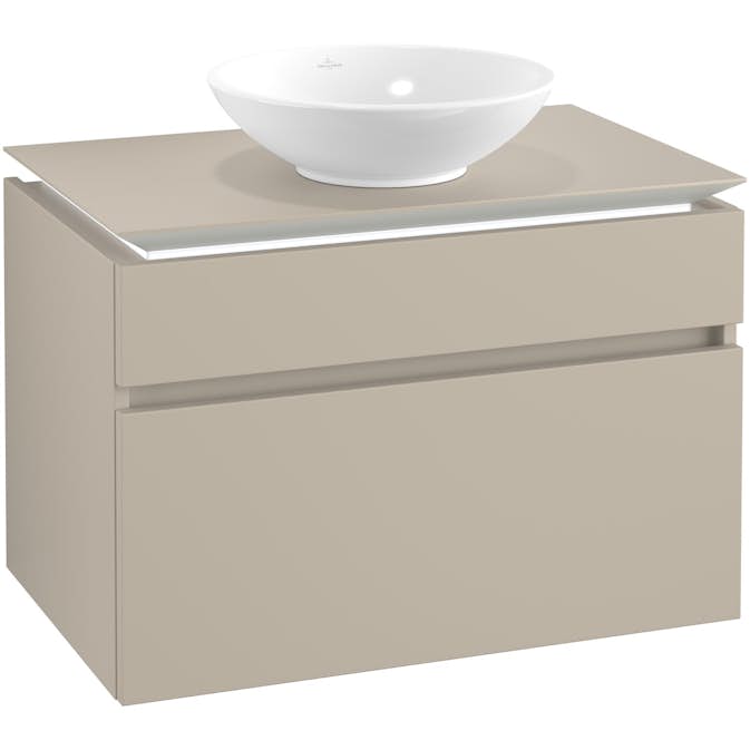 Tvättställsskåp Villeroy & Boch Legato 800 med 2 Lådor för Ytmonterat Tvättställ