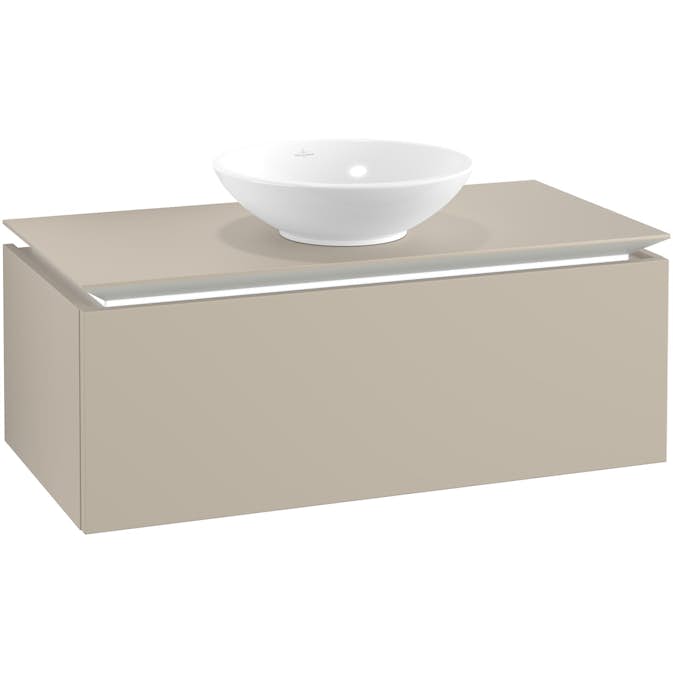 Tvättställsskåp Villeroy & Boch Legato Kompakt 1000 med 1 Låda för Ytmonterat Tvättställ