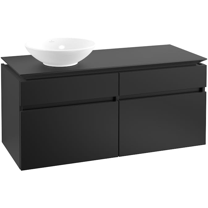 Tvättställsskåp Villeroy & Boch Legato 1200 med 4 Lådor för Ocentrerat Ytmonterat Tvättställ
