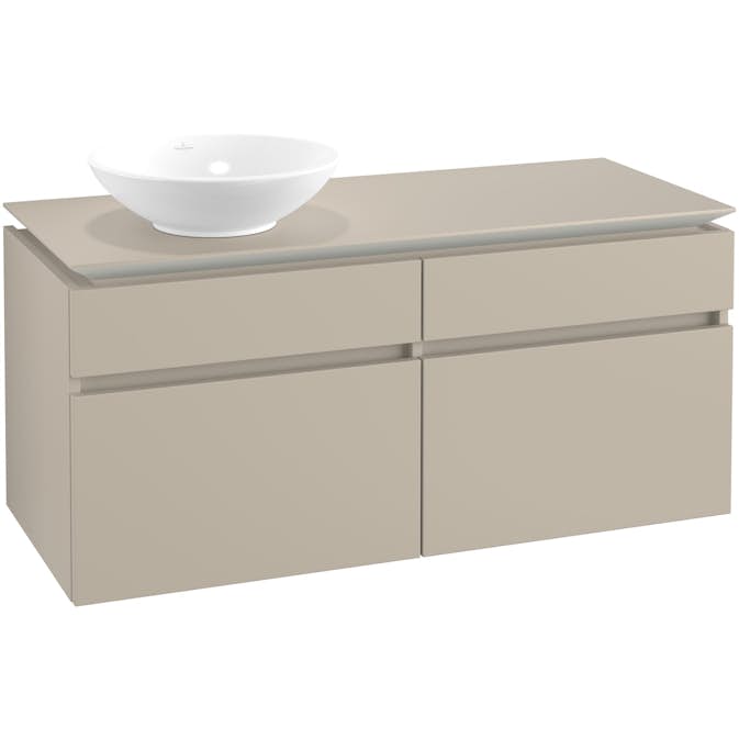 Tvättställsskåp Villeroy & Boch Legato 1200 med 4 Lådor för Ocentrerat Ytmonterat Tvättställ