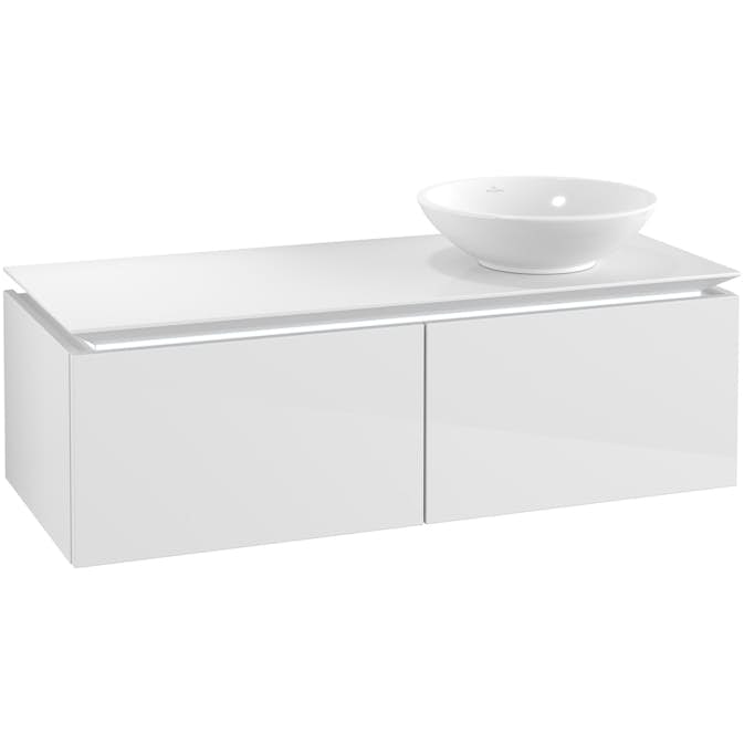 Tvättställsskåp Villeroy & Boch Legato Kompakt 1200 med 2 Lådor för Ocentrerat Ytmonterat Tvättställ