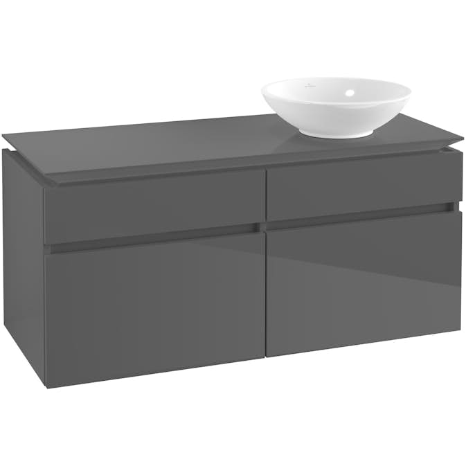 Tvättställsskåp Villeroy & Boch Legato 1200 med 4 Lådor för Ocentrerat Ytmonterat Tvättställ