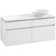 Tvättställsskåp Villeroy & Boch Legato 1200 med 4 Lådor för Ocentrerat Ytmonterat Tvättställ
