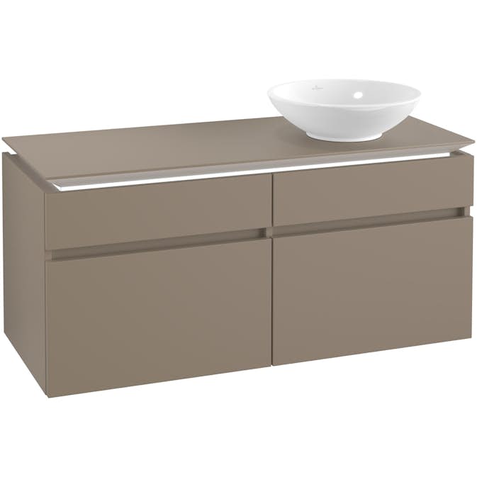 Tvättställsskåp Villeroy & Boch Legato 1200 med 4 Lådor för Ocentrerat Ytmonterat Tvättställ