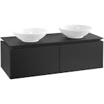 Tvättställsskåp Villeroy & Boch Legato Kompakt 1200 med 2 Lådor för Två Ytmonterade Tvättställ
